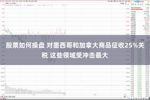 股票如何操盘 对墨西哥和加拿大商品征收25%关税 这些领域受冲击最大