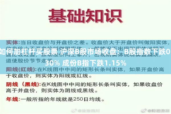 如何加杠杆买股票 沪深B股市场收盘：B股指数下跌0.30% 成份B指下跌1.15%